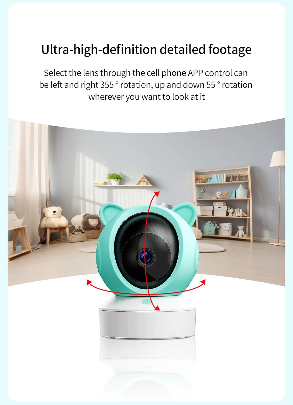 DANMINI 5" Tuya Smart Baby Monitor | 2K HD WiFi Remote Camera