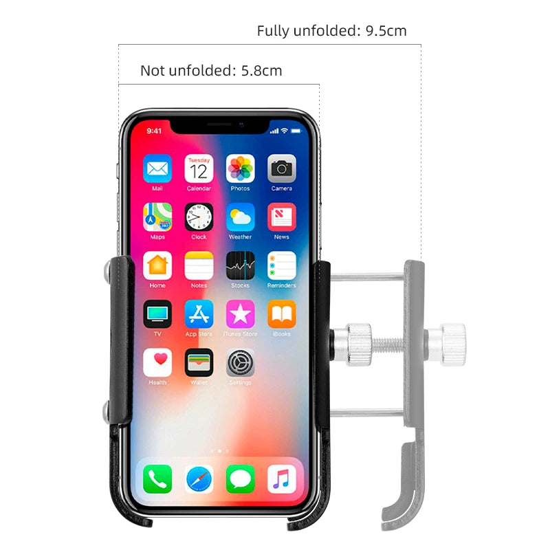 iBudim Bike Phone Holder 360 Rotation Bicycle Phone Holder for 4.7-7.0 inch Devices Motorcycle Handlebar Mobile Phone Stand