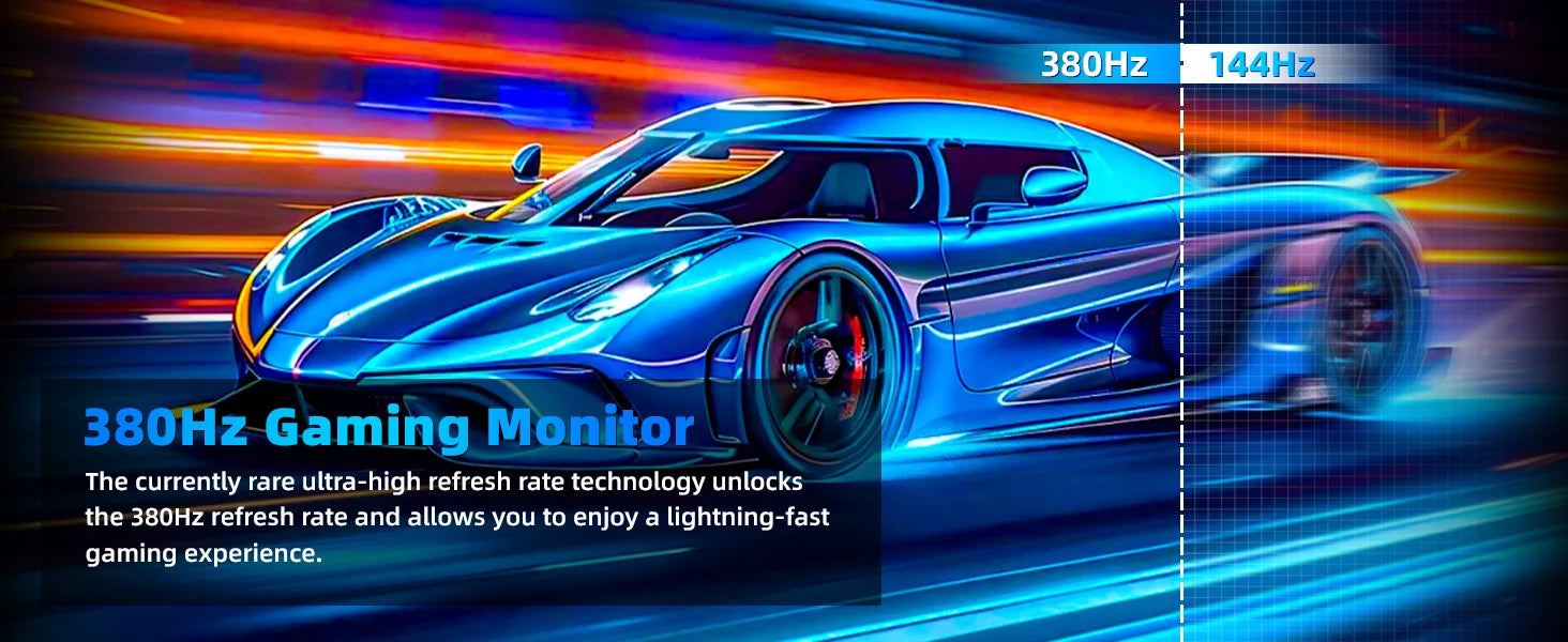 FYHXele 27" 1080p Fast IPS Esports Monitor — 380Hz* | 0.5ms GTG | FreeSync | HDR | Pivot Stand