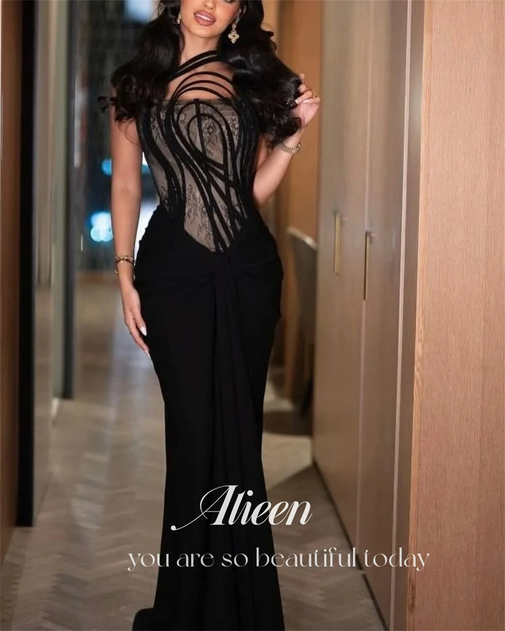 Aileen Customized Elegant Evening Dresses for Women Luxury Evening Dresses 2025 New Black Wedding Dress Special Occasions Prom