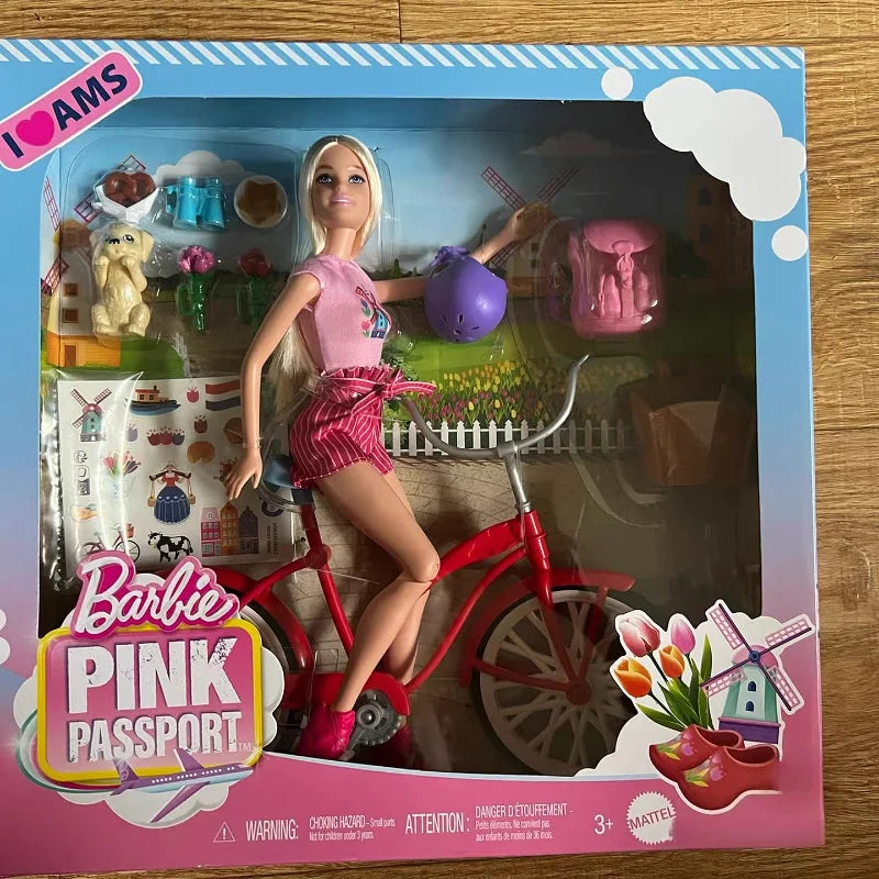 Original Barbie Afternoon Cycling Set | Fashion Doll & Bike Dress-Up Play Scene Toy