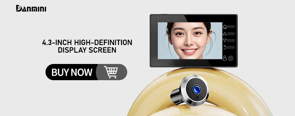 DANMINI 5 "tuya baby monitor 2K high definition WiFi remote mobile APP control up, down, left and right rotation gimbal camera