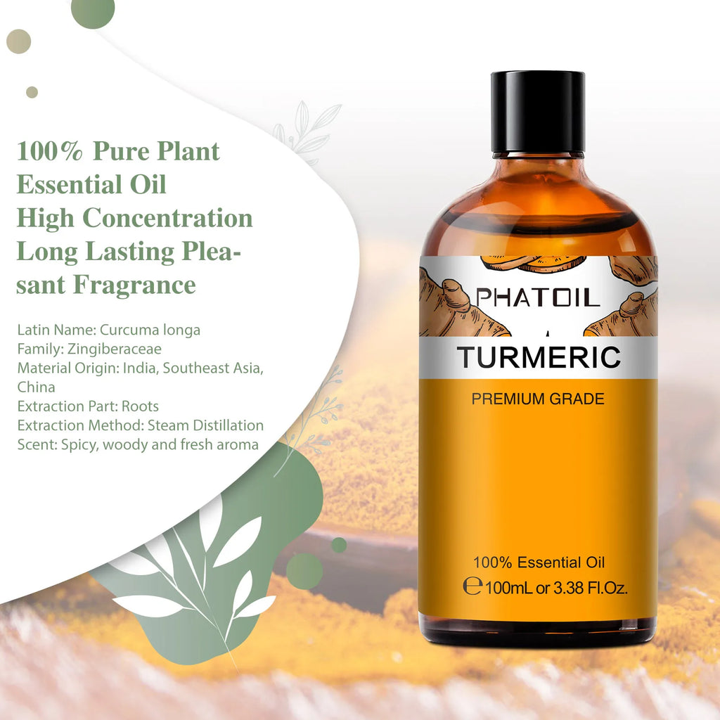 PHATOIL 100ML Copaiba Pure Essential Oils Helichrysum Neroli Australian Tea Tree Lemon Eucalyptus Turmeric Oregano Spearmint Oil