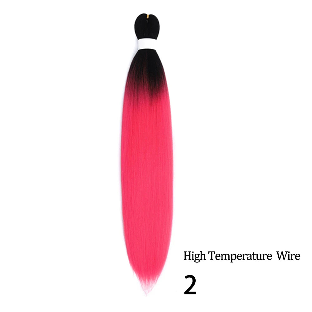 Chorliss Pre-Stretched Jumbo Braids — 24"/26" Synthetic Yaki Ombre (80–90 g, 105 Colors)