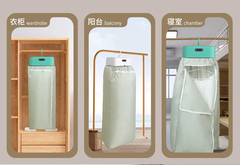 Foldable Smart Laundry Dryer Multifunctional Garment Hanger Dryers Portable Clothes Dehumidifier for Dormitory