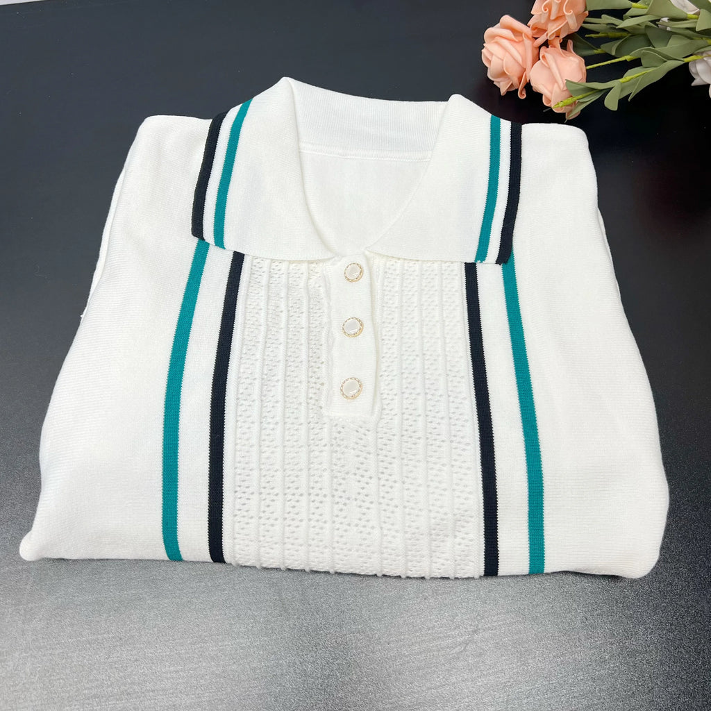 YuooMuoo Chic Fashion Sexy Package Hips Knitted Mini Dress 2026 Summer Vintage Turn-down Collar Ruffled Party Dress Streetrwear