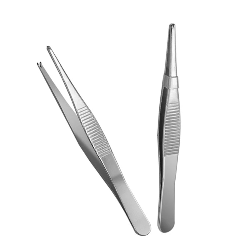 Professional Straight Tweezers Surgical Tweezers Tissue Thumb Forceps Tweezers Stainless Steel Tweezer for Industrial KXRE