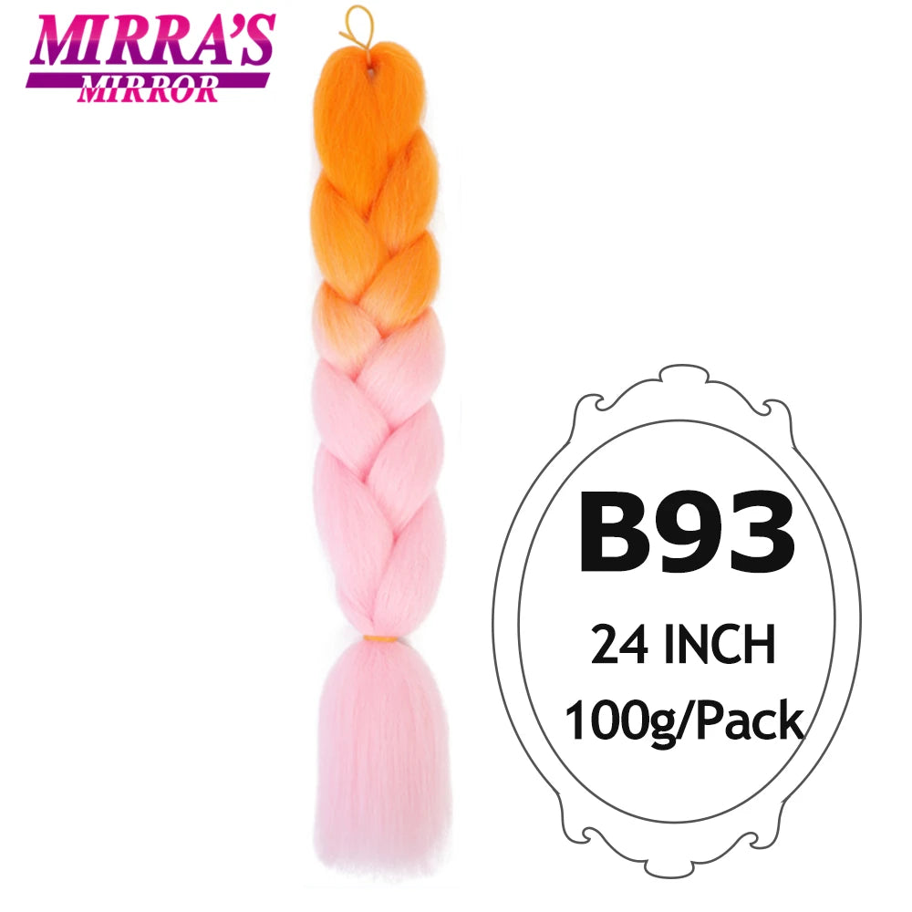 Colorful Jumbo Braiding Hair Extensions For Box Braids Synthetic Hair for Afro Braids Ombre Jumbo Braid Hair DIY Crochet Braid