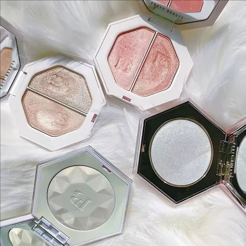 Fenty Beauty NEW Lipstick Loose Powder Enduring Freestyle Highlighter 3D Diamond Lluminator Palette Face Shimmering cosmetics