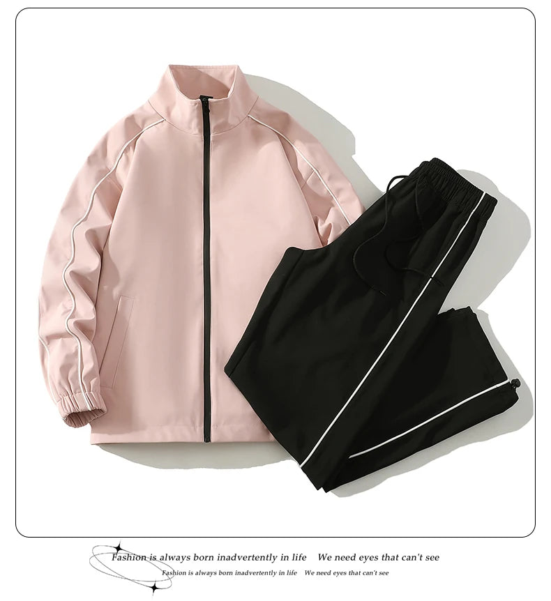 Men's Tracksuit Spring/autumn Man Two-piece Set Sweat Suit Overalls Korean Style Leisure Suit Plus Size Hoodies+Harem Pants