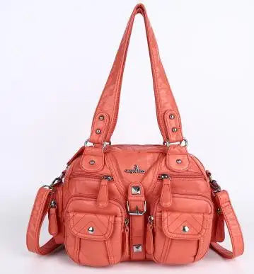 Angel kiss Women Handbags Satchel Top-handle Handbag PU Shoulder Bag Dumpling Pack Give Gifts Shoulder Bags Phone Money Pack