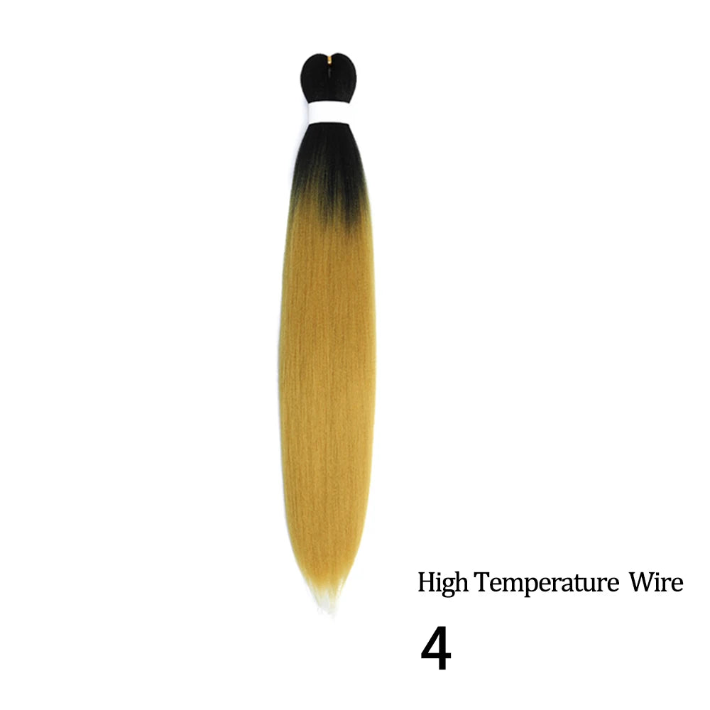 Chorliss Pre-Stretched Jumbo Braids — 24"/26" Synthetic Yaki Ombre (80–90 g, 105 Colors)
