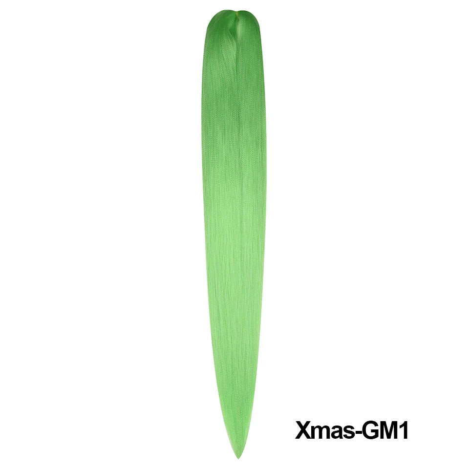 Miss Rola Synthetic New Christmas Colors Kanekalon HairJumbo Braid Yaki Straight Hair Extension Twist Braid Bulk Wholesale