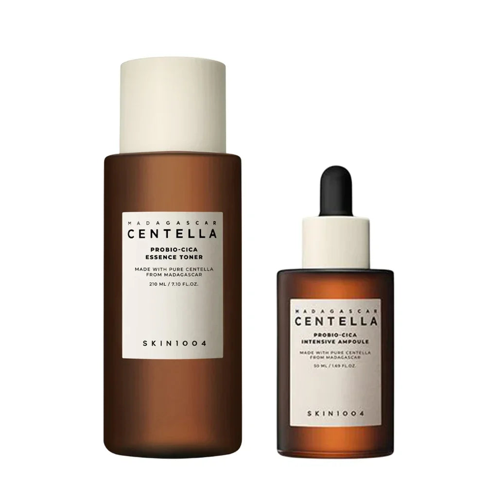 Skin1004 Korean Skincare Centella Duo - Probiotic Ampoule+Essence, Redness Soothing & Barrier Repair