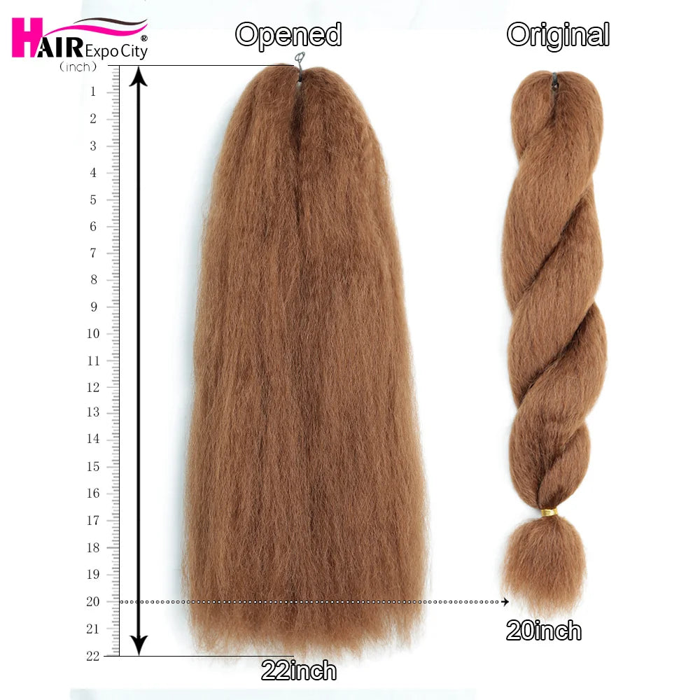 Vixen kanekalon Braids Hair 22 inch Synthetic Jumbo Braids Low Temperature Afro Fluffy Kinky Straight Crochet Hair Extensions