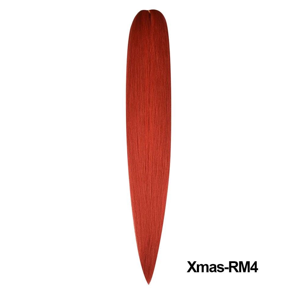 Miss Rola Synthetic New Christmas Colors Kanekalon HairJumbo Braid Yaki Straight Hair Extension Twist Braid Bulk Wholesale