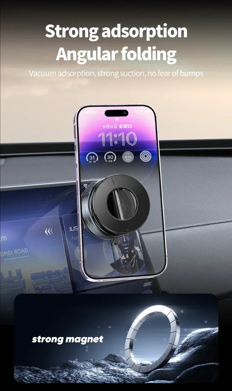 Magnetic Vacuum Car Phone Holder 360° Rotation Suction Cup Navigation Stand Bracket Car Holder For Bath/Car Universal NEW