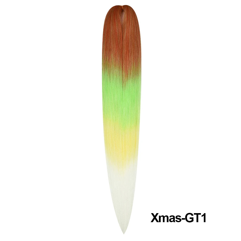 Miss Rola Synthetic New Christmas Colors Kanekalon HairJumbo Braid Yaki Straight Hair Extension Twist Braid Bulk Wholesale