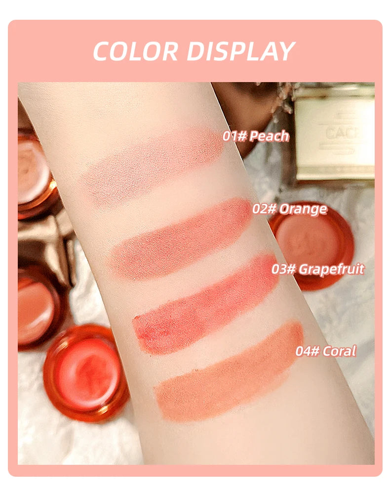 QIBEST Matte Blush Rouge Palette — Long-Lasting Natural Glow
