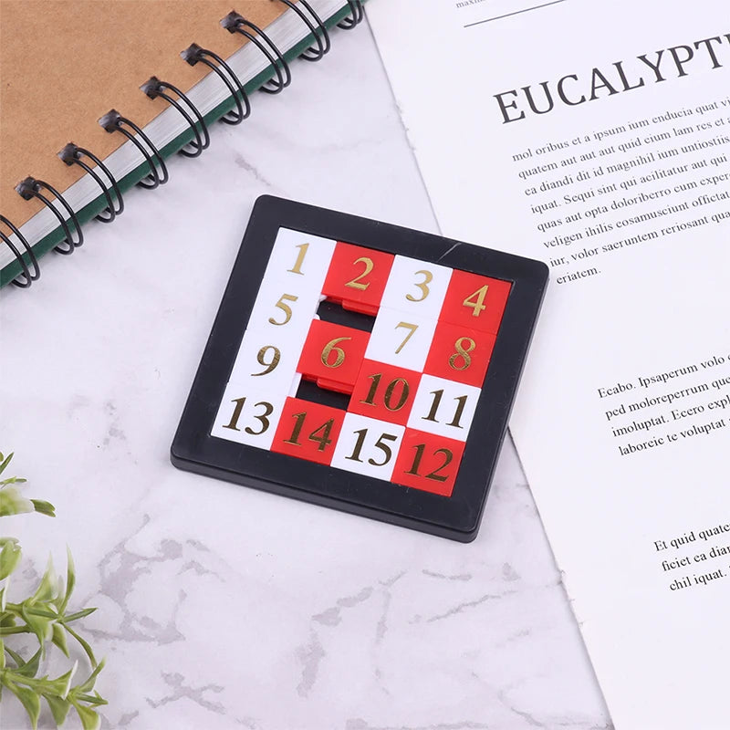 1PC 1-15 Number Slide Puzzle Brain Puzzle Games Exercise The Brain Educational Toy Developing for Children Toys