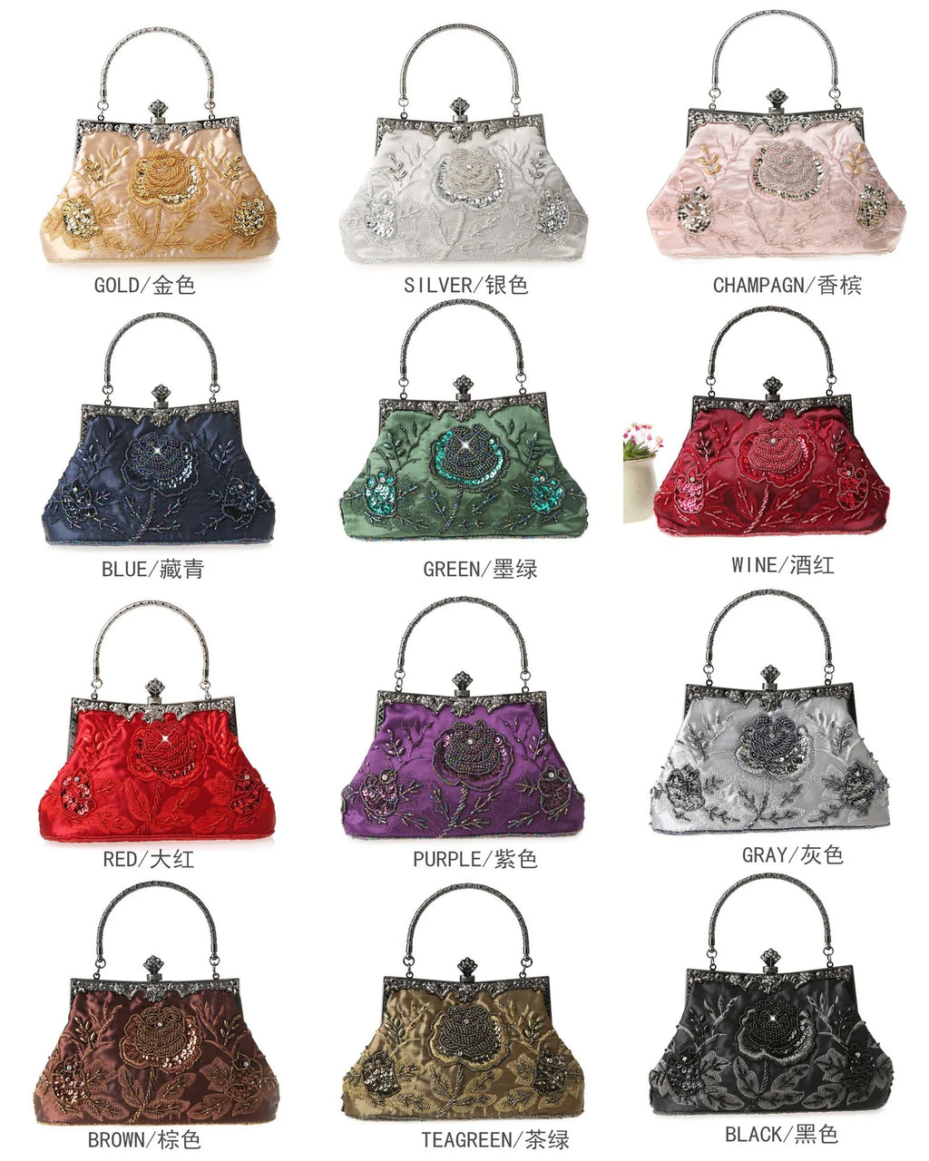 Bead Embroidery Women Evening Bag Diamonds Shell Lady Small Day Clutches Party Dinner Bag Wedding Bridal Pearl Handbags Purse