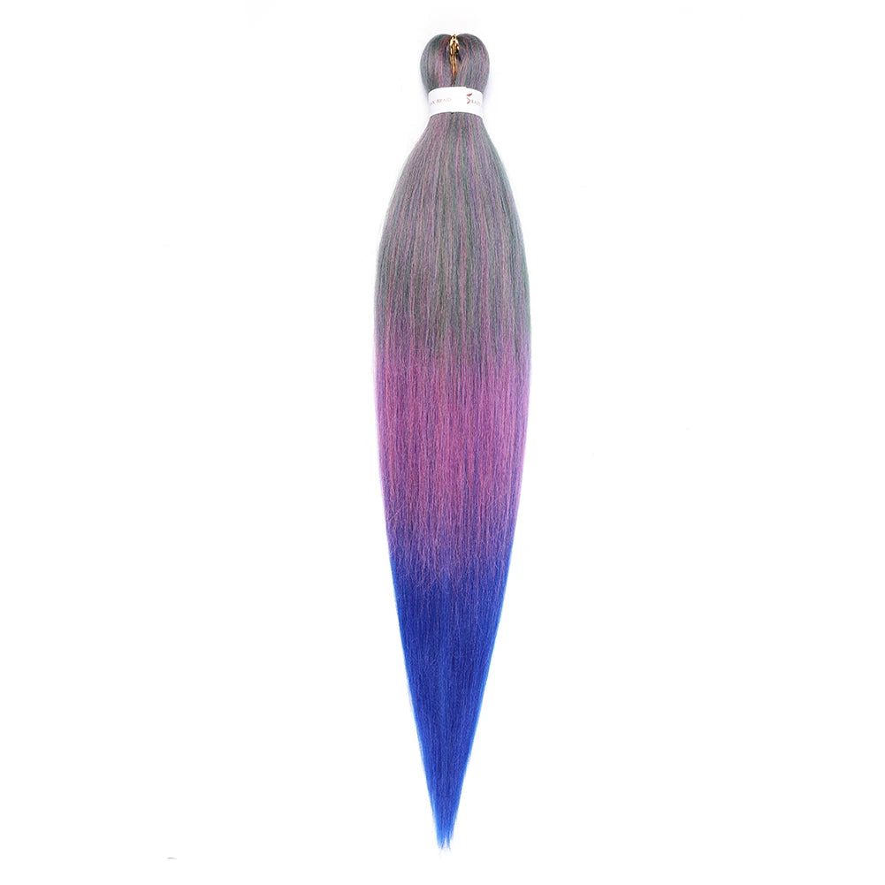 Pre-stretched Braids Hair Professional Itch Free Hot Water Setting Synthetic Fiber Ombre Yaki Texture Braid Hair Extensions