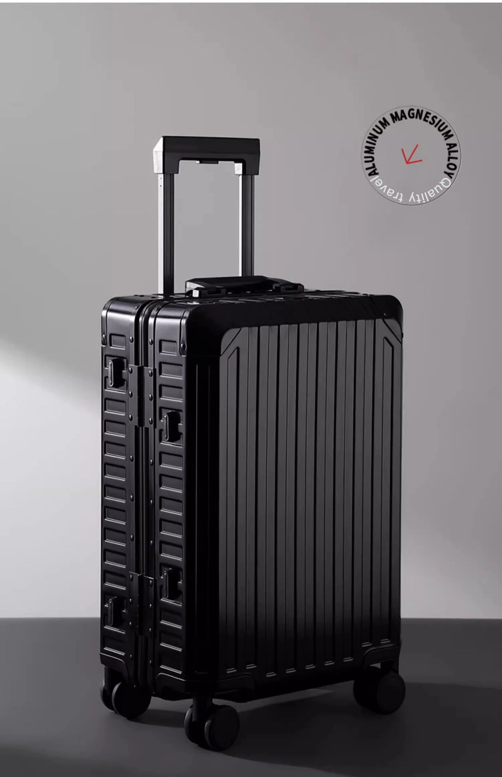 20"24"28" Inch Aluminum Trolley Suitcase Waterproof Metallic Cabin Luggage Trolly Bag With Wheels