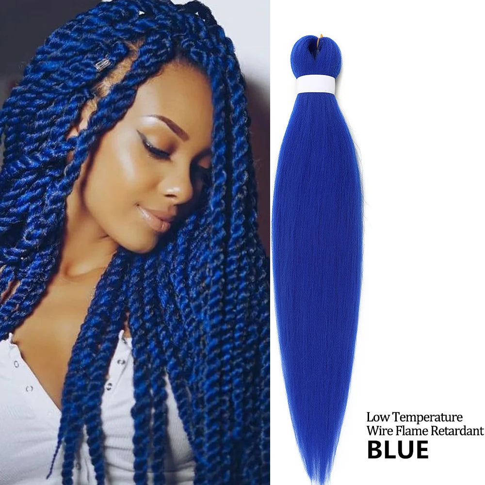 Chorliss Pre-Stretched Jumbo Braids — 24"/26" Synthetic Yaki Ombre (80–90 g, 105 Colors)