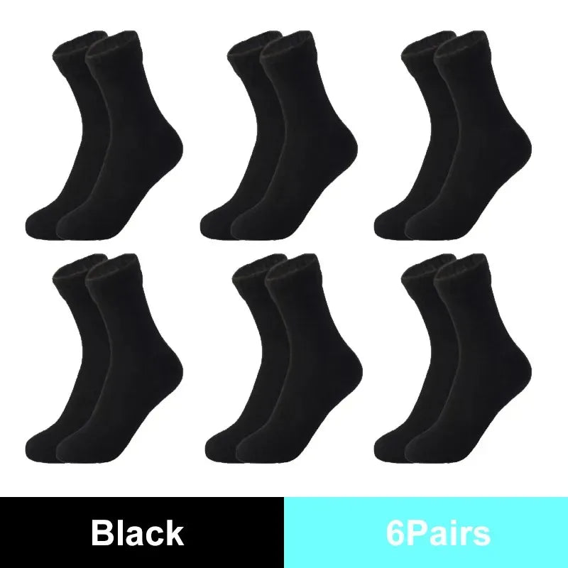 Women’s Thick Knit Mid-Tube Cotton Dress Socks — Solid Color, Soft & Warm Everyday Wear