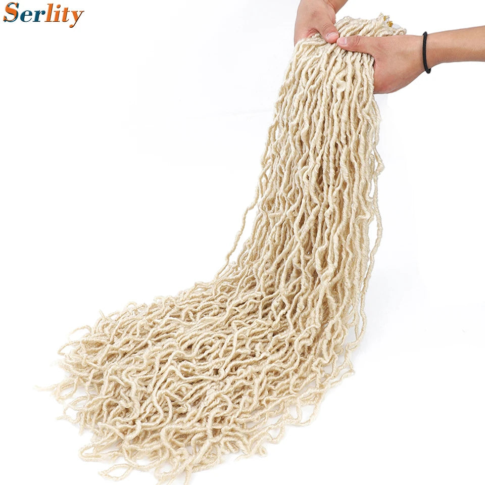 Serlity Faux Locs Extensions — 36"/24"/18" Soft Goddess Dreadlocks Crochet Hair