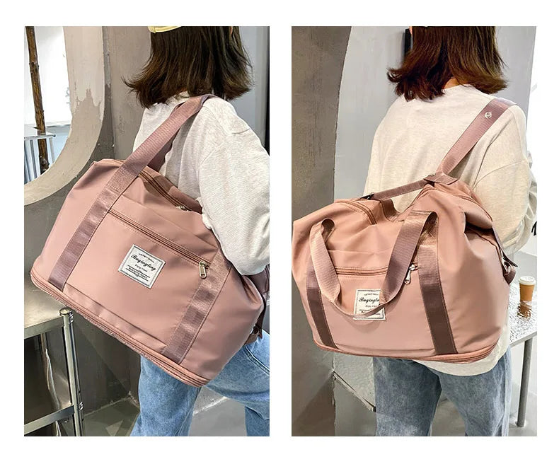 Large Capacity Expanding Double back Travel Bags Luggage Organizer Bag Handbag Waterproof Foldable Travel Clothes Storage Bag
