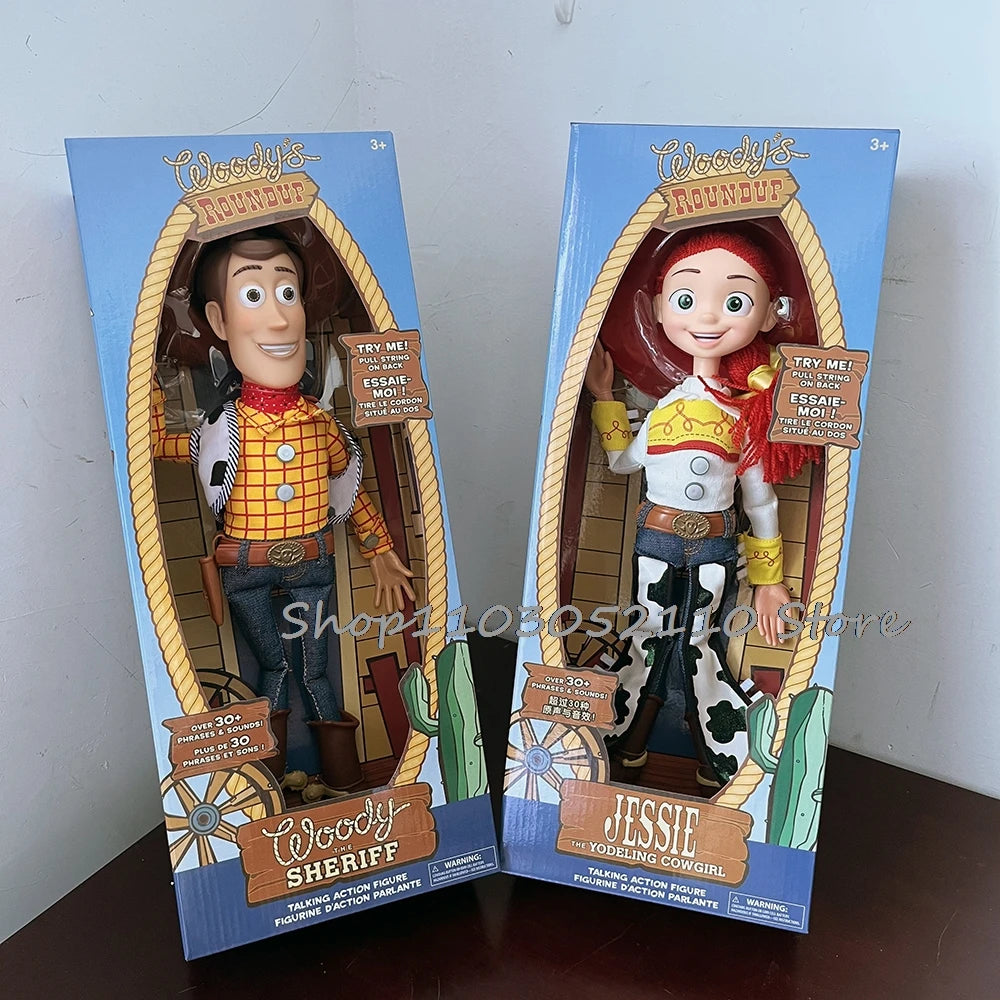 Toy Story 4 Talking Woody Jessie Action Figure Sing Soft Cute  Anime Figure Decoration Birthday Model Gift Toys