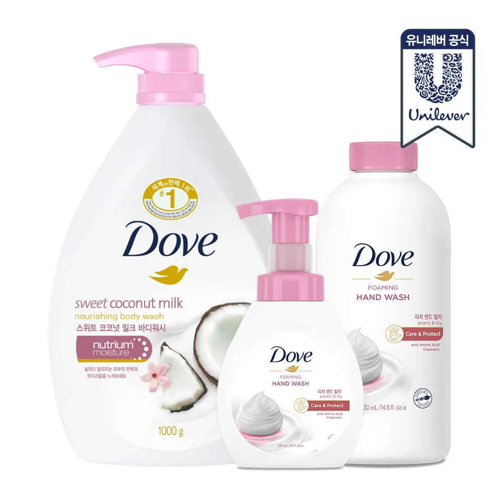 Dove Bodywash 1L + Foaming Handwash Original 240ml + Refill 430ml