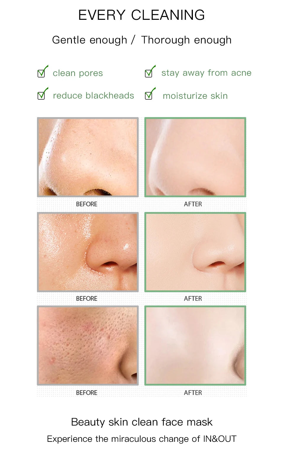 Green Tea Cleansing Stick Mask – Washable Mud Mask for Oil Control (40g)