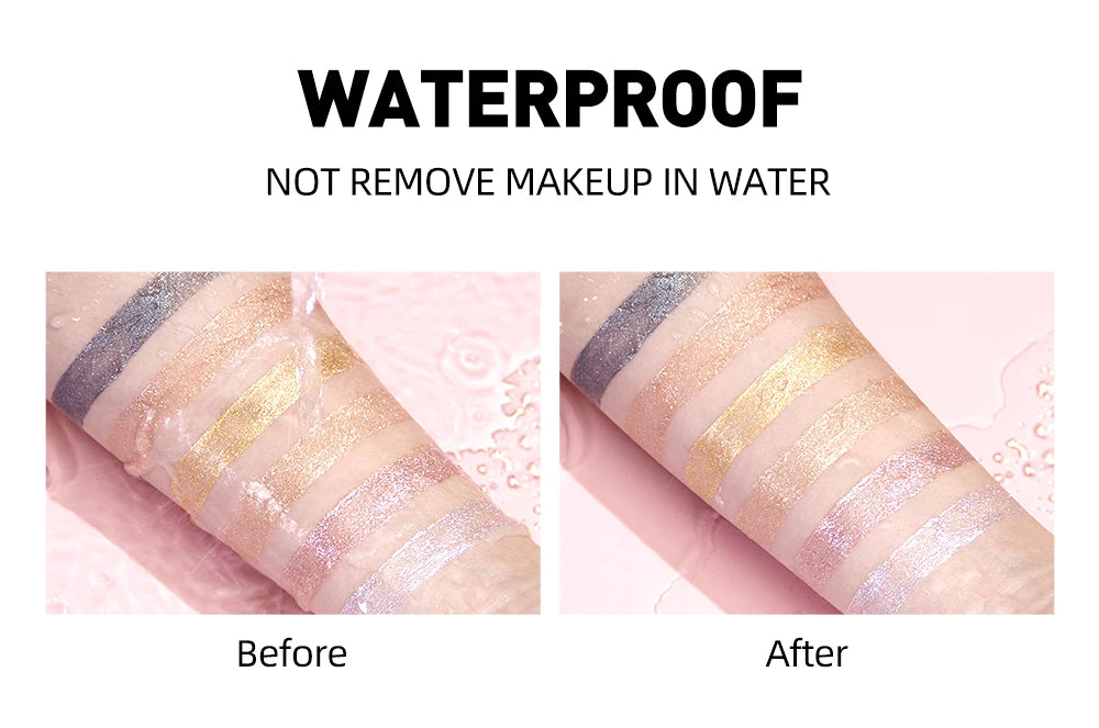 QIBEST shimmer lip gloss beauty girl diamond glitter lip tint waterproof long lasting 6 colors gray flash liquid lipstick makeup