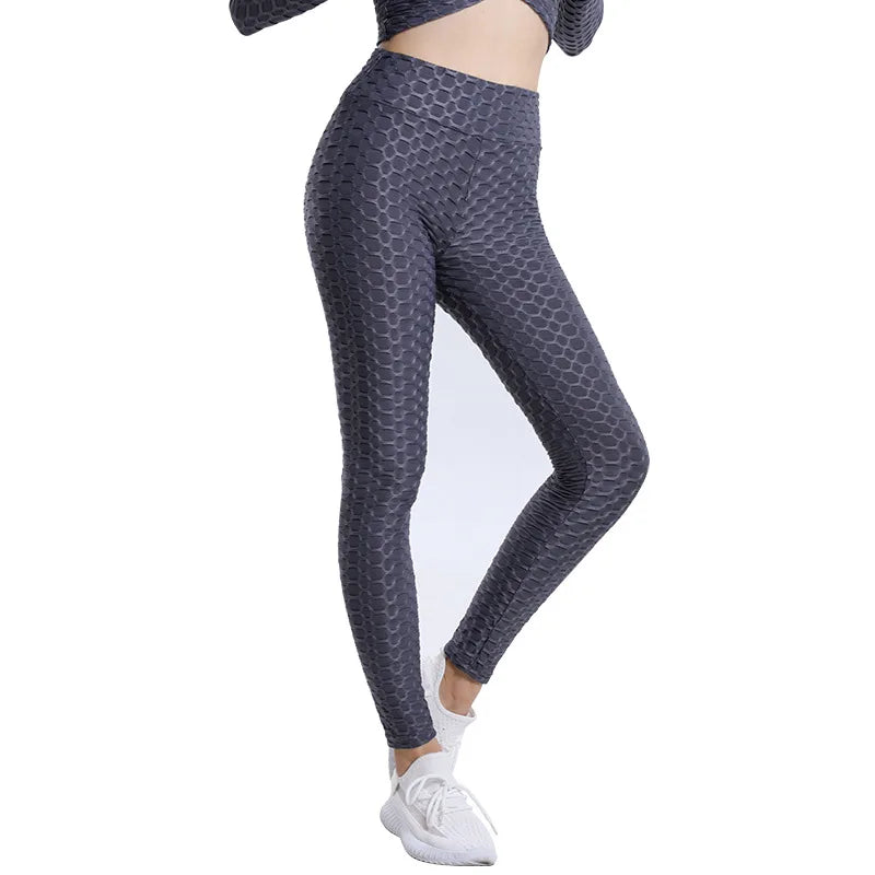 RWRK Jacquard Peach-Lift Leggings — Seamless High-Waist, Anti-Cellulite Yoga Pants