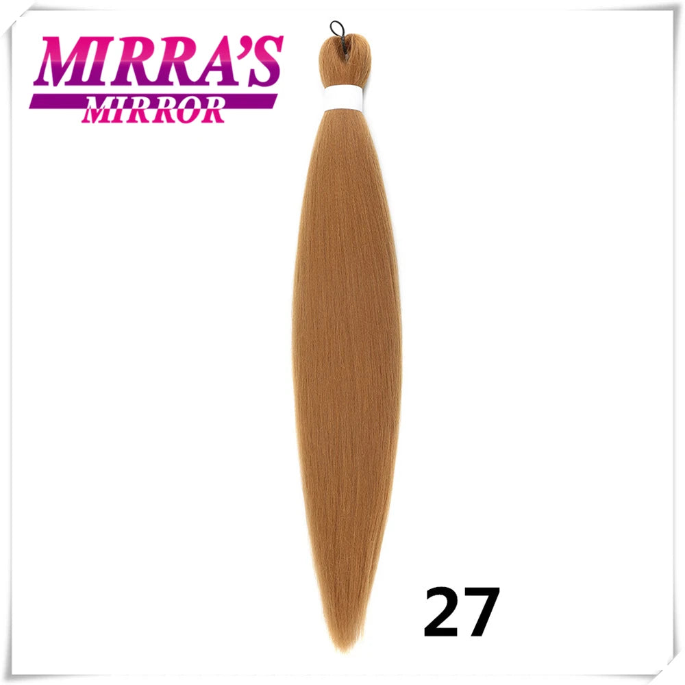 Braiding Hair Pre Stretched Soft Yaki Synthetic Crochet Hair Braid Extension Hot Water Setting Green Pink Orange Yellow Hair