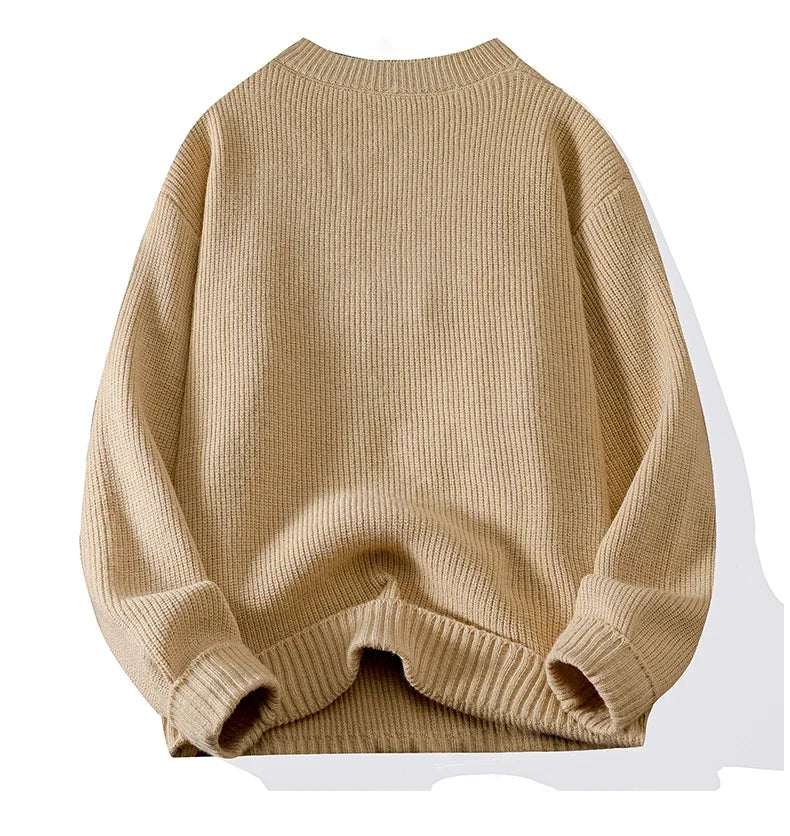 Pullover Knitwear Sweatshirts Long Sleeve Shirt Jacket Fashion V Neck Streetwear Tops Casual Wool Knit Sweater Men Clothes Coat