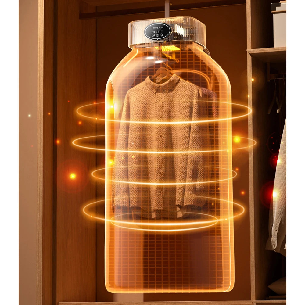 Folding Portable Clothes Dryer Mini Electric Laundry Dryer Hang Drying Rack Machine for Home Room Travel 110V 220V 전기의류건조 의류건조기