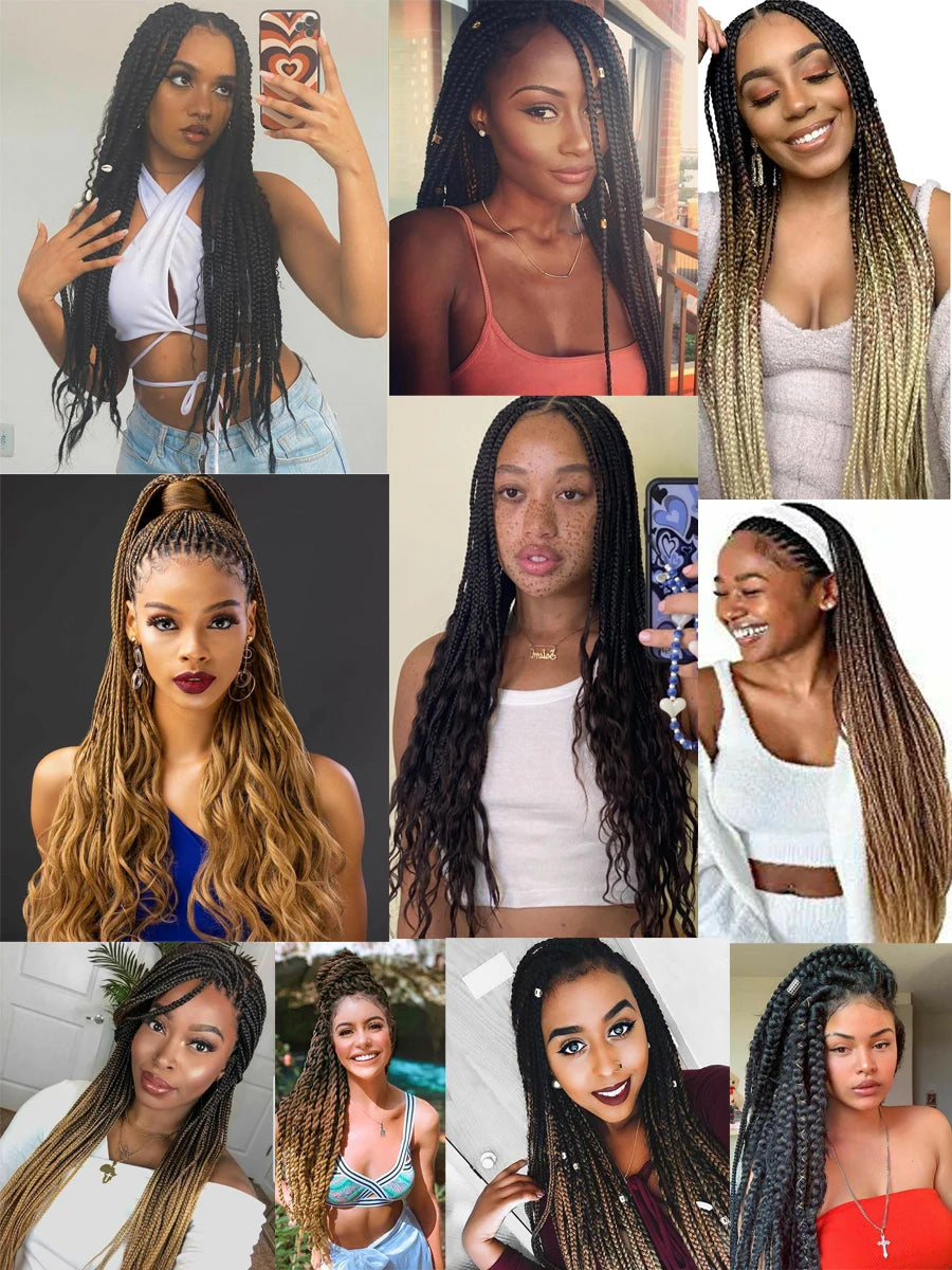 Refined Hair Pre-Stretched EZ Braid — 26" Ombre Brown Synthetic Braiding Hair