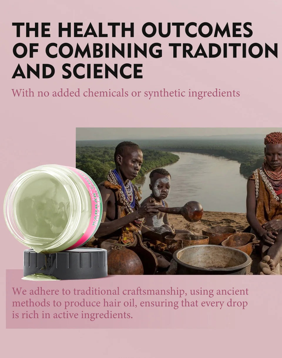 Sevich KARKAR Hair Butter – 100% Pure Natural Chebe & Kaka Oil Hair Growth & Repair Treatment (60g)