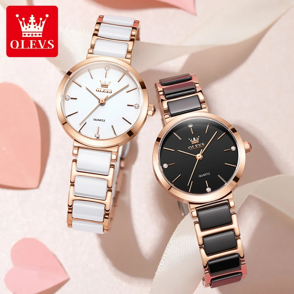OLEVS Women's Wristwatch Luxury Brand Watch for Women Elegant Bracelet Waterproof Fashion Quartz Ladies Watches Reloj Para Mujer