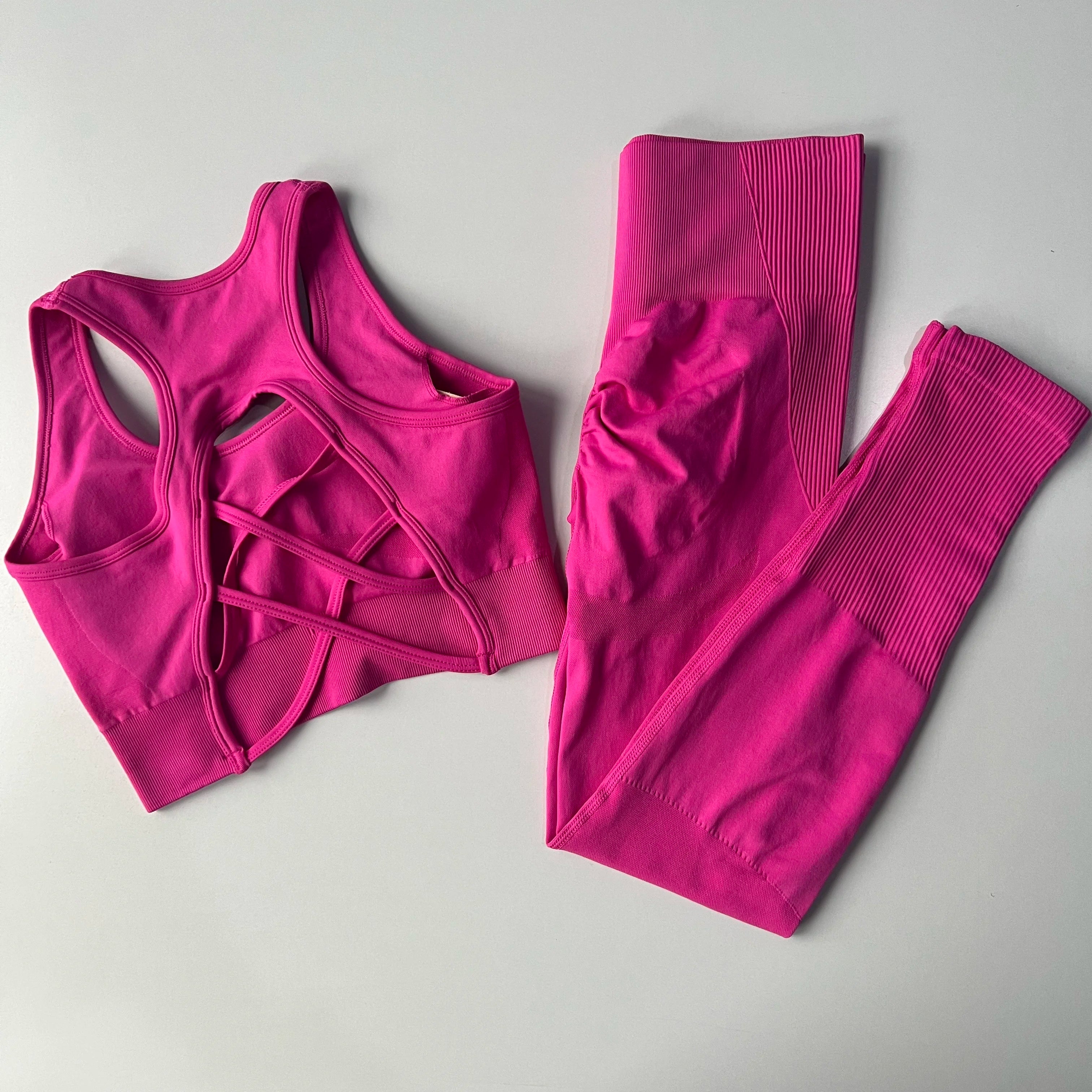 Peach Butt Lift Quick Dry Yoga Suit Set Fitness Pants High Waisted Leggings with Sports Bras Peach Butt Lift Lift Fitness Set