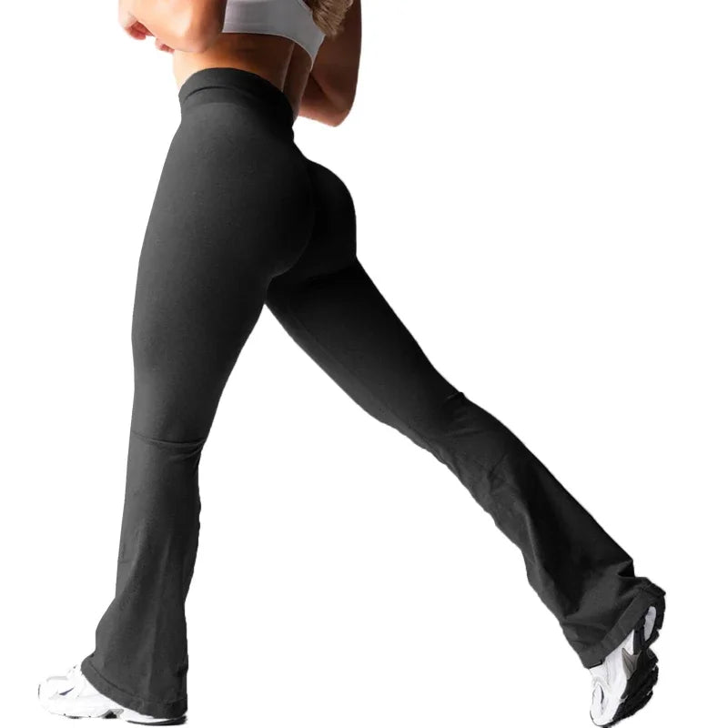 Effortless Flare Leggings — Seamless High-Waist Yoga Pants, Second-Skin Soft