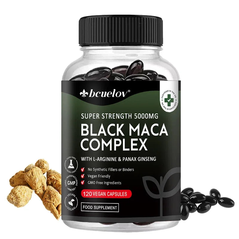 SOOMIIG Black Maca & Ginseng — Energy, Endurance & Performance (120 Capsules)