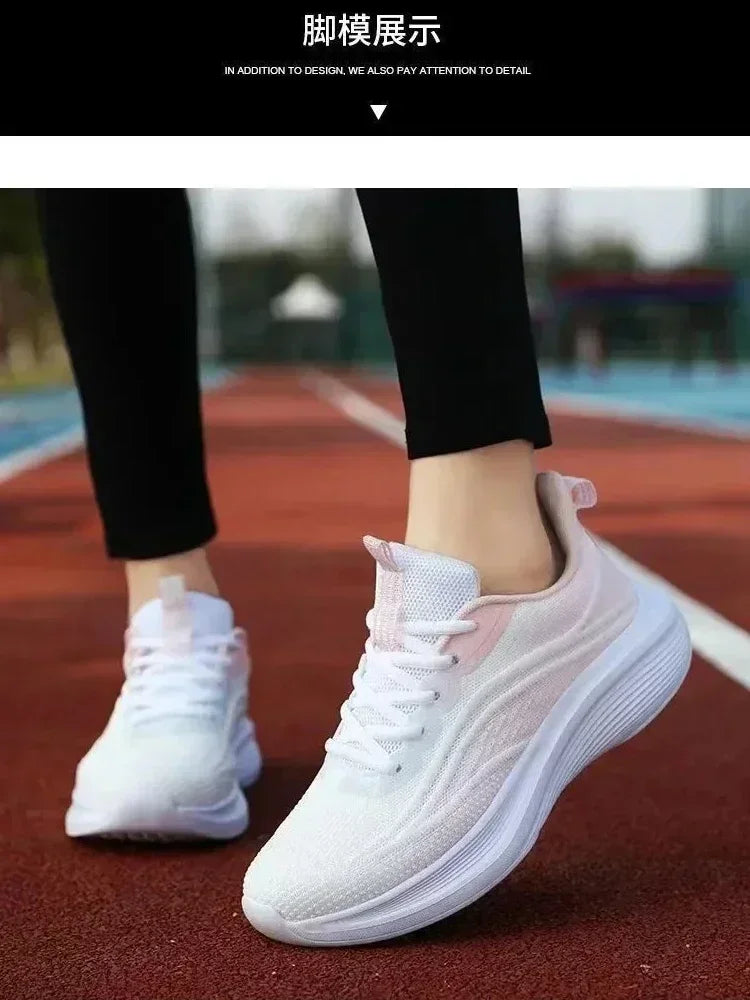 2025 Women’s Casual Mesh Running Shoes — Anti-Slip, Breathable, Elastic Slip-On | Summer Fashion & Couple Style