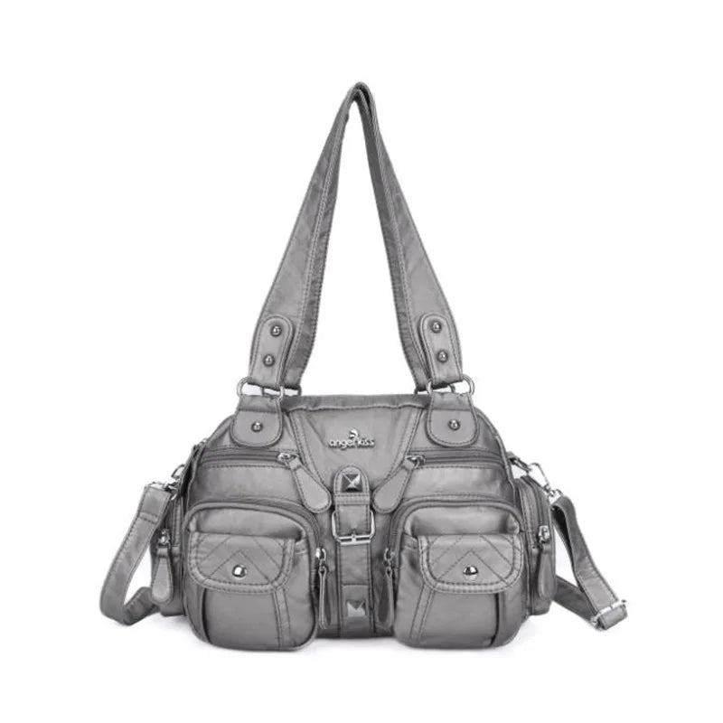 Angel kiss Women Handbags Satchel Top-handle Handbag PU Shoulder Bag Dumpling Pack Give Gifts Shoulder Bags Phone Money Pack