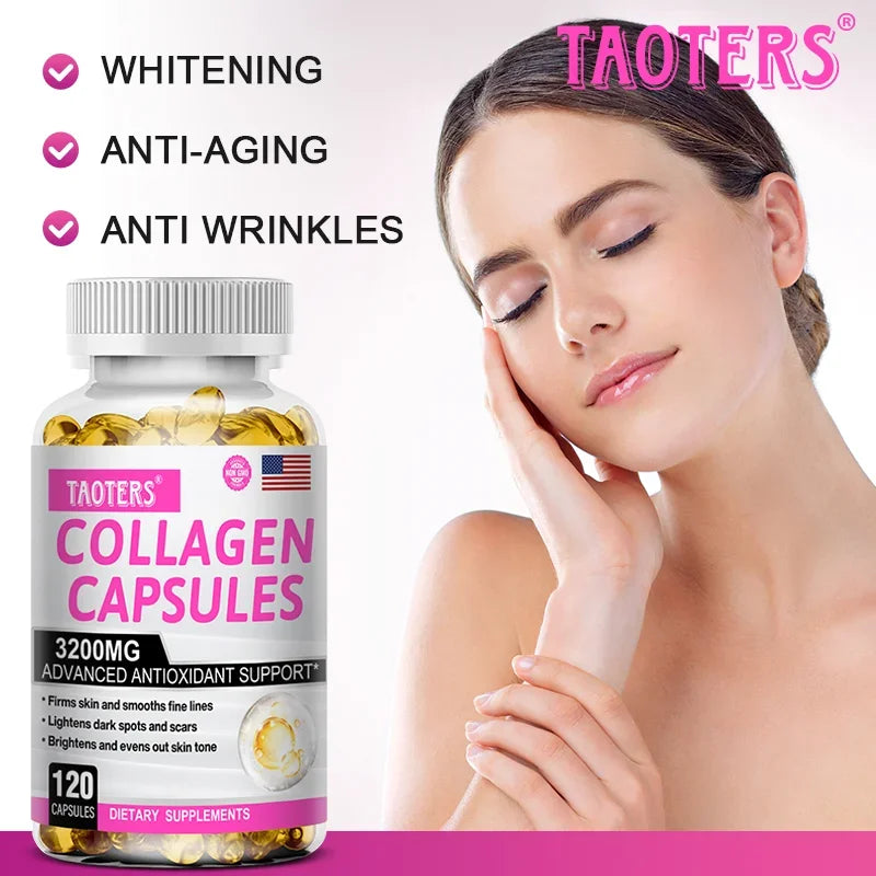 Taoters Collagen + Glutathione — Skin, Hair & Nail Support (120 Capsules)