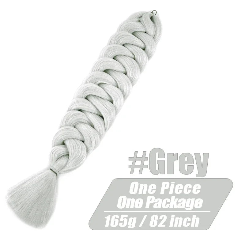 High-end Wigundle Kanekalon Crochet Hair Braiding Hair Extensions For Women Jumbo Braids Pre Stretched Synthetic Hair X pression