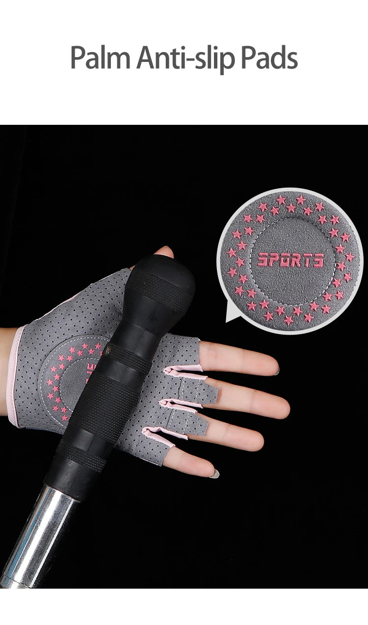 Fitness Yoga Gloves for Men Women Gym Hiking Summer Ice Silk Breathable Gloves Cycling Anti Slip Exercise Weightlifting Gloves